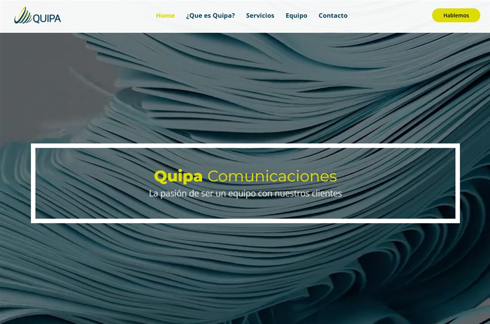 Sitio web de Quipa Comunicaciones
